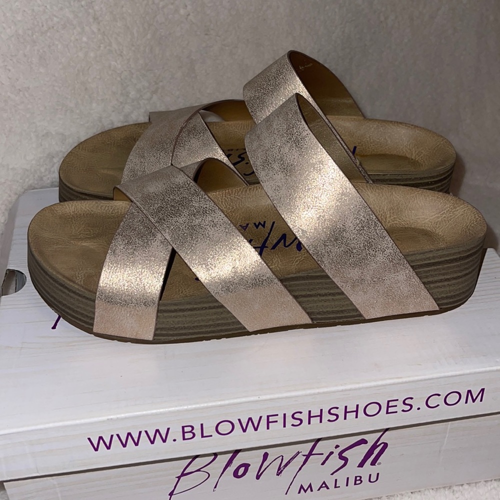 Blowfish slip on sandals